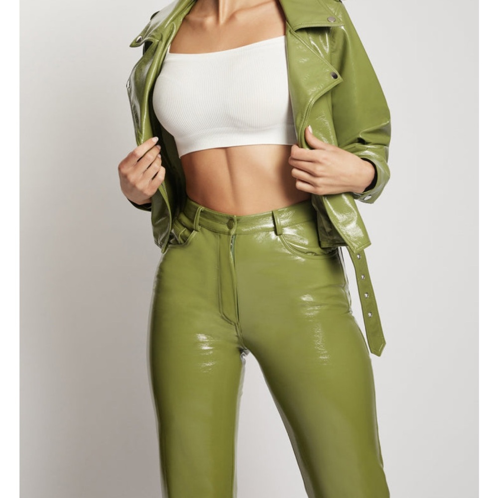 Faux leather pant